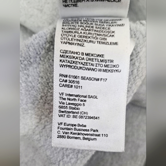 The North Face Womens Grey Hoodie Printed Pullover Kangaroo Pockets Logo L - Picture 14 of 15